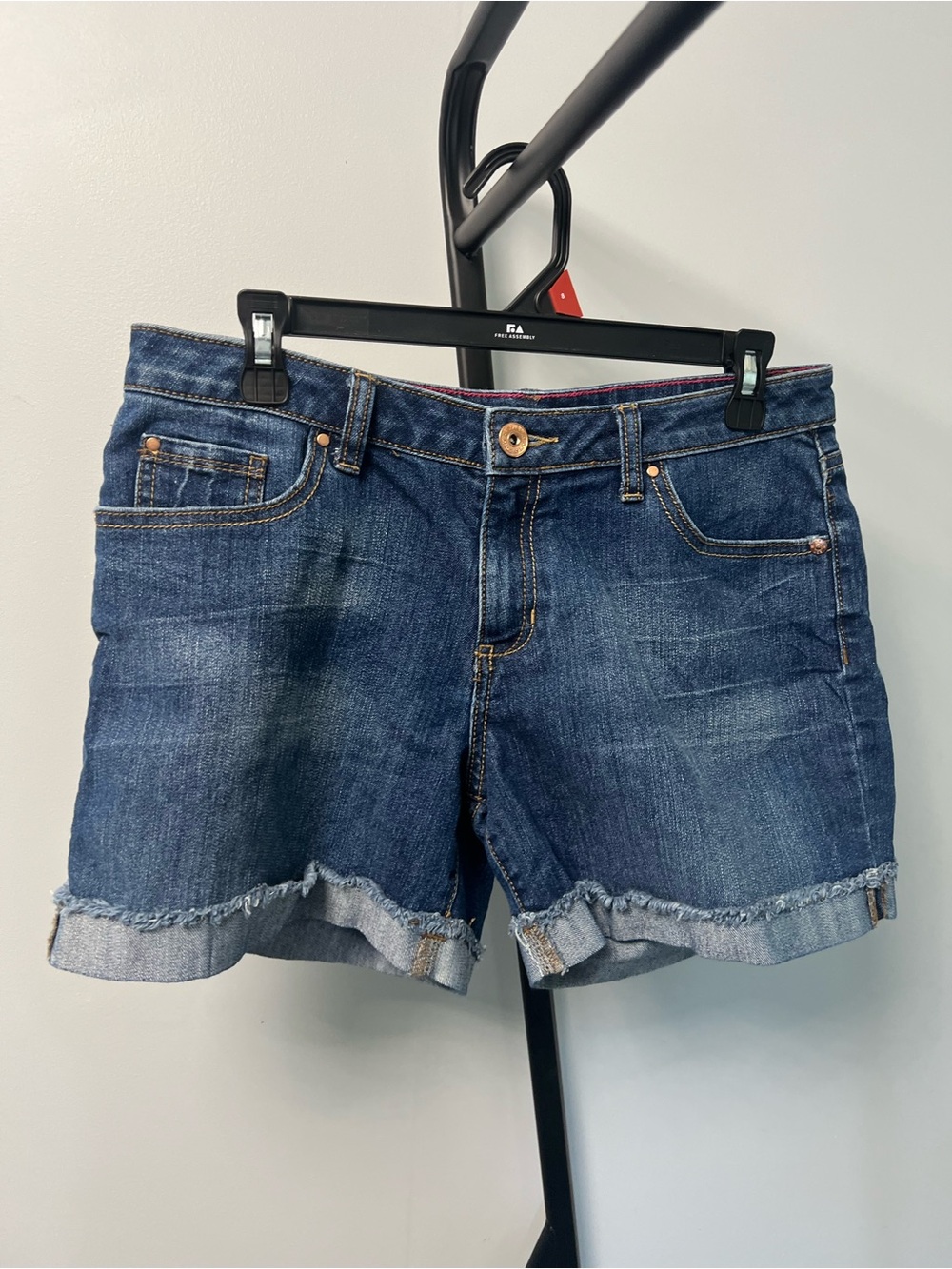 Apt. 9 Distressed Dark Blue Denim Shorts